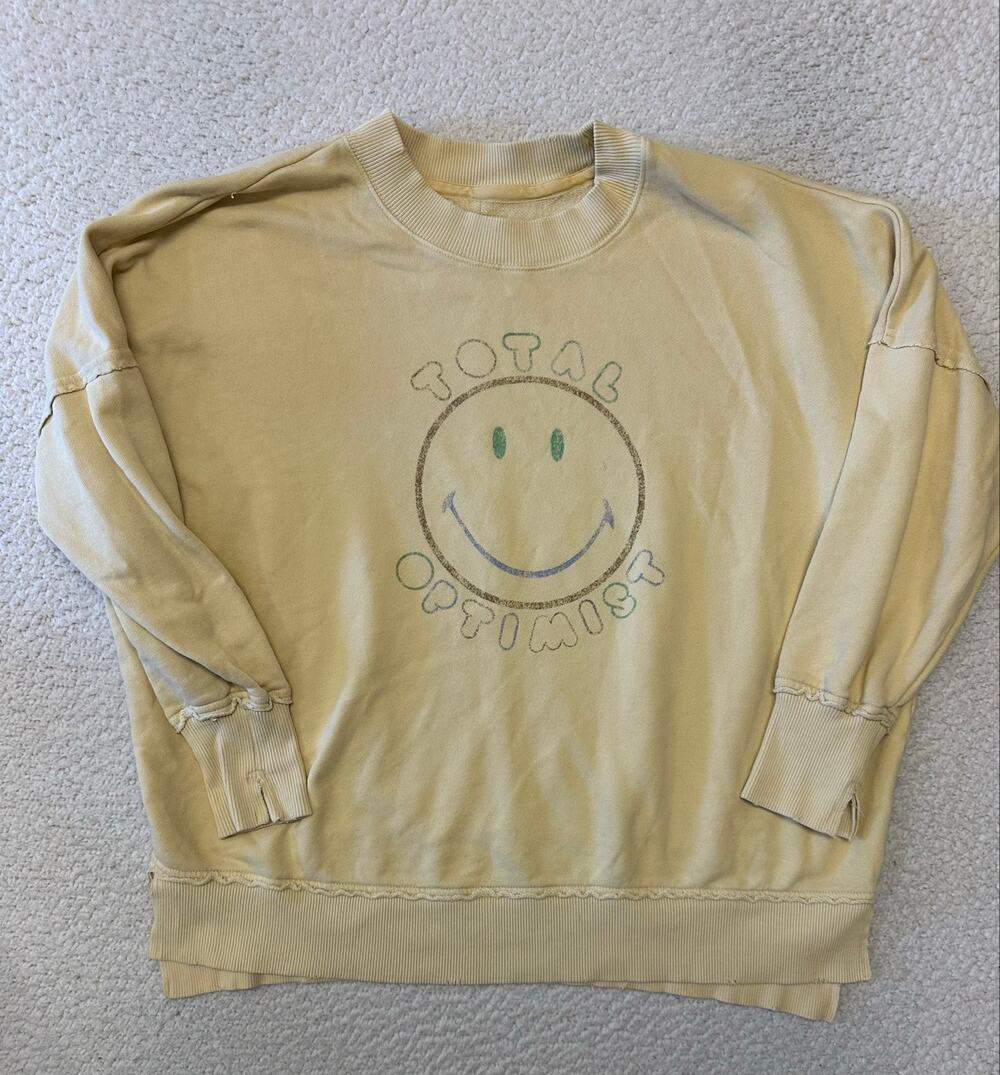 Aerie Total Optimist Oversized Womens Pullover Crewneck Sweatshirt Size XS